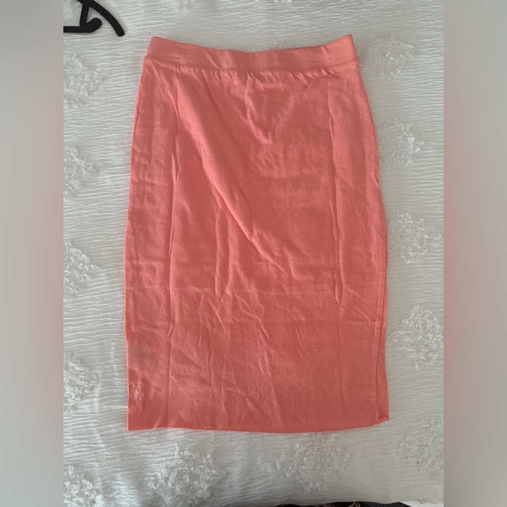 NWOT Frank & Eileen midi peach pink skirt S